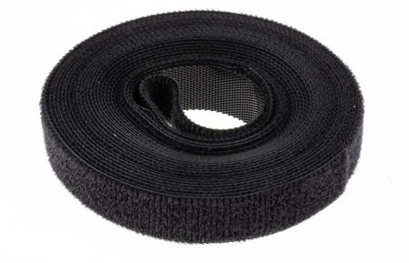 179-7177 Black hook & loop reel,5m x 16mm reel
