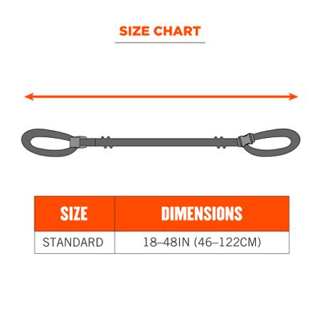 19150 Ergodyne Elastic, Polyester Tool Lanyard Lanyard, 0.9kg Capacity