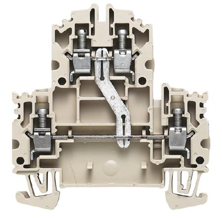 1041910000 Weidmuller  W Series Dark Beige, Double-Level, Screw Termination