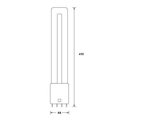 146739 LED PL Glass 2G11 18W (36W) 2250lm 840AC