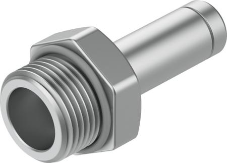 NPQH-D-G18-S6-P10 Festo Pneumatic Straight Threaded-to-Tube Adapter, G 1/8 Male to Push In 6 mm