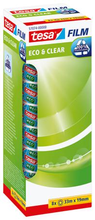57074-00000-01 Tesa 57074 Transparent Tesafilm Eco Office Tape 19mm x 33m