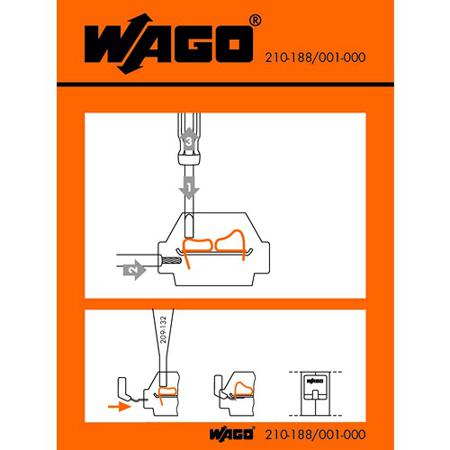 210-188/001-000 WAGO Pre-Printed Label. Quantity: 100EA