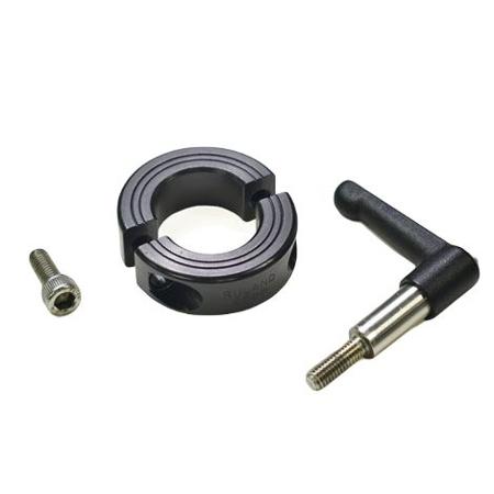 LV-MSP-12-AN Ruland Shaft Collar, Two Piece, Quick Clamp, Bore 12mm, OD 28mm, W 13mm, Anodised Aluminium