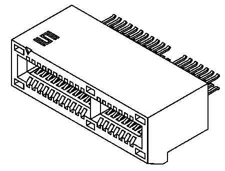 PCIE-036-02-F-D-EMS2 Samtec PCIE Series Female Edge Connector, Edge Mount, 36-Contacts, 1mm Pitch, 2-Row, Solder Termination