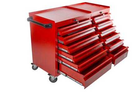 753-1582 RS Pro 12 drawer Wheeled Steel Tool Chest , 870mm x 1085mm x 450mm