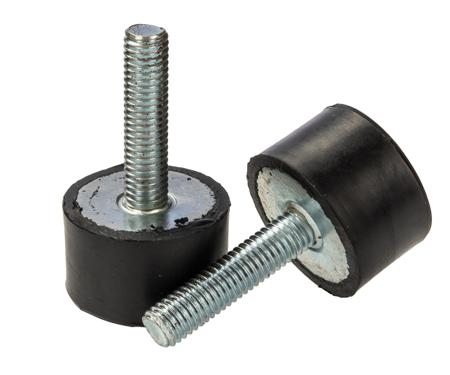 126-4961 RS PRO M8 Anti Vibration Mount, Male Buffer Foot with 72kg Compression Load