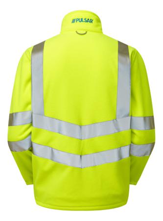 P507-XS PULSAR P507 Yellow Unisex Hi Vis Fleece Jacket, XS