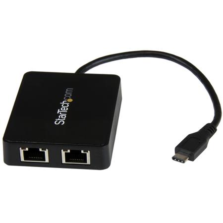 US1GC301AU2R StarTech.com 2 Port USB Ethernet Adapter USB 3.0 USB A to RJ45 10/100/1000Mbit/s Network Speed