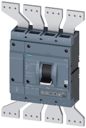 3VA2612-6HM42-0AA0 Siemens, SENTRON MCCB 4P 1.25kA, Breaking Capacity 35 kA, Fixed Mount