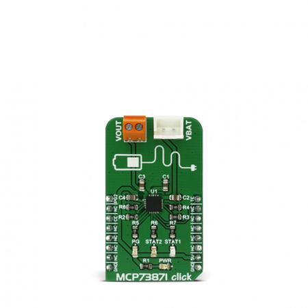 MIKROE-2858 MikroElektronika MCP73871 Click Battery Charger for MCP73871 for Lithium-Polymer Batteries, Lithium-ion