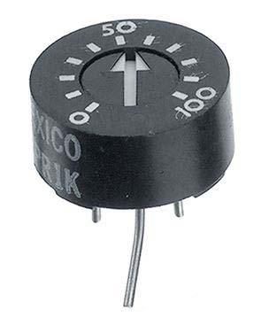 93PR1KLF 1kΩ, Through Hole Trimmer Potentiometer 1W Top Adjust TT ElectronicsBI, 93