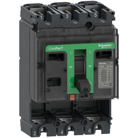 C16H3 Schneider Electric, ComPacT New Generation MCCB 3P 160A, Fixed Mount