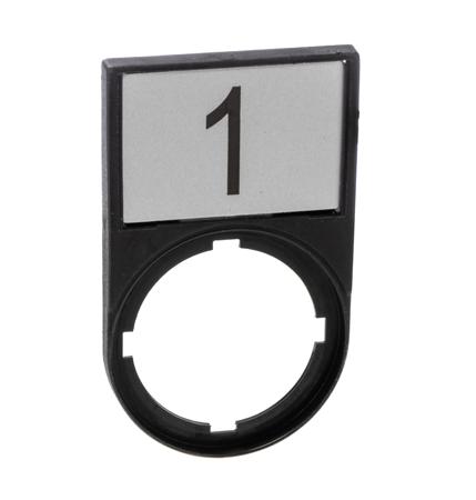 256797 M22S-ST-X52 Eaton Legend Plate Holder with Insert for Use with 22.5 mm Modular Pushbuttons and Indicating Lights, 1