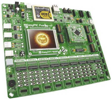 MIKROE-1205 MikroElektronika EasyPIC FUSION v7 MCU Development Kit