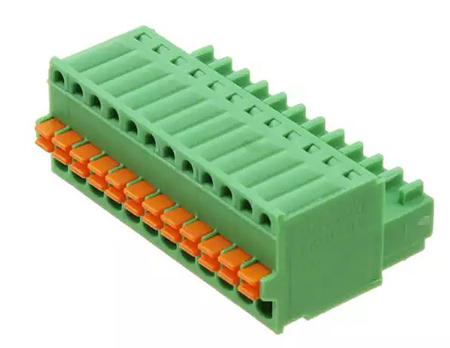 1923432 Phoenix Contact, 2.5mm Pitch, FC-MC 0.5/12-ST-2.5 AU, 12 Way, Pluggable Terminal Block, Plug, Cable Mount, Spring Cage