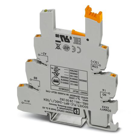 2900262 Phoenix Contact PLC-BPT 1 Pin 24V dc DIN Rail Relay Socket