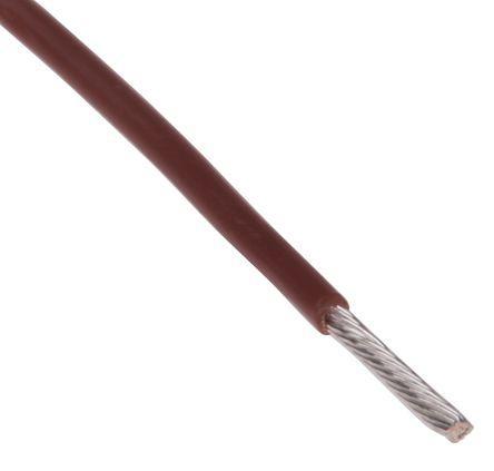 877-5503 RS Pro MIL-W-16878 Series Brown, 100m PTFE MIL-W-16878 Hook Up Wire, 250 V 24 AWG