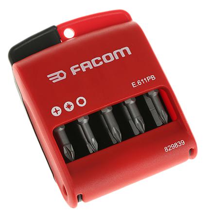 E-611PB Facom Driver Bit Set 10 Pieces, Phillips, Pozidriv, Torx