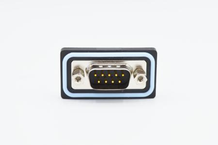 SDF-R09-113L011 Norcomp SDF 9 Way Right Angle D-sub Connector Plug, 2.74mm Pitch, with 4-40 Screw Locks, Threaded Inserts