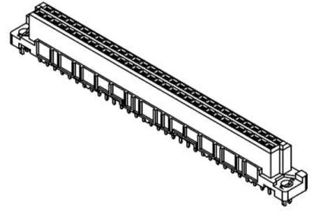 09024646824 HARTING 09 03 64 Way 2.54mm Pitch, Type B Class C2, 2 Row, Straight DIN 41612 Connector, Socket