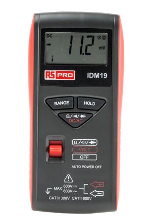 123-1924 RS PRO IDM19 Handheld Digital Multimeter With UKAS calibration 600V ac 600V dc