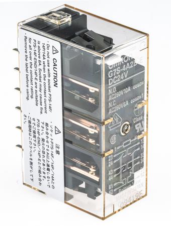 G7S-4A2B-E DC24 Omron PCB Mount Force Guided Relay, 24V dc Coil Voltage, 6 Pole, 4PST, DPST