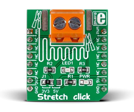MIKROE-2064 MikroElektronika Stretch Click mikroBus Click Board for Stretch Force Measurement