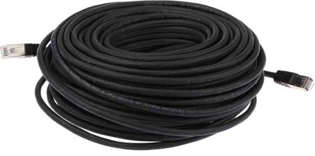 791-7037 30m Straight Through Cat6 Cable Assembly, FTP Black LSZH