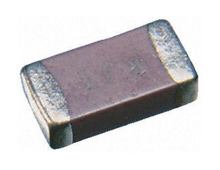 CC0805KRX7R9BB104 EPCOS 100nF Multilayer Ceramic Capacitor MLCC 50V dc ±10% X7R Dielectric 0805 (2012M) SMD, Max. Temp. +125°C