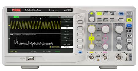 123-6603 RS PRO RSDS1000 Series RSDS 1052 DL + Oscilloscope, Digital Storage, 2 Channels With UKAS Calibration, 50MHz