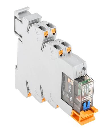 2910519 Phoenix Contact PLC-RPT- 24DC/21-21/MS Series Interface Relay, DIN Rail Mount, 24V dc Coil, DPDT, 2-Pole