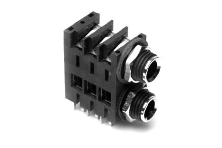 ACJS-MHDC Amphenol Industrial Jack Connector 1/4 in PCB Phone Jack Socket 10A