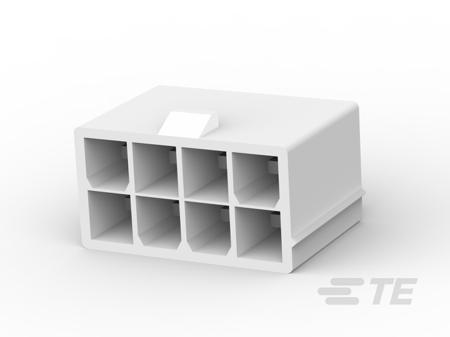 1586768-8 TE Connectivity VAL-U-LOK Series Vertical Board Mount PCB Header, 8 Contact(s), 4.2mm Pitch, 2 Row(s), Shrouded