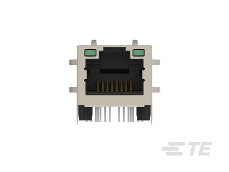 2489120-1 TE Connectivity 24891 Series Female Ethernet Connector, Hole Mount, Cat5 Right Angle 1 Port 8 -Way