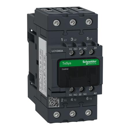 LC1D80AQ7 Schneider Electric TeSys D LC1D Contactor, 3-Pole, 80 A, 1 NO + 1 NC