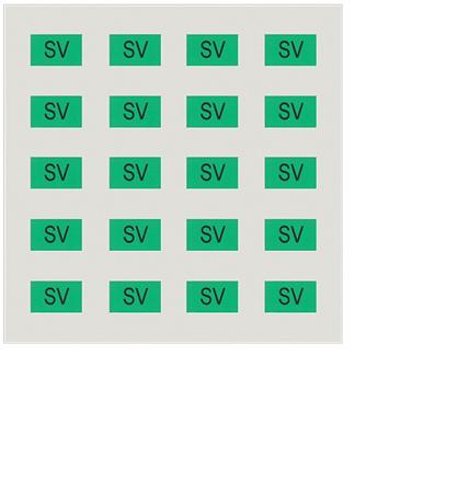 5UH1084 Siemens Green Adhesive Label Sheet, Pack of 20EA
