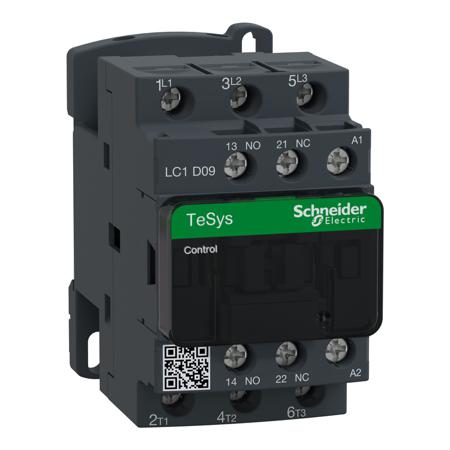 LC1D09G7 Schneider Electric Tesys D LC1D 3 Pole Contactor, 3NO (Main), NO/NC (Auxiliary), 9 A, 120 V ac Coil