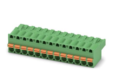 1902220 Phoenix Contact, 5.08mm Pitch, FKCT 2.5/13-ST-5.08, 13 Way, Pluggable Terminal Block, Plug, Spring Cage Termination,