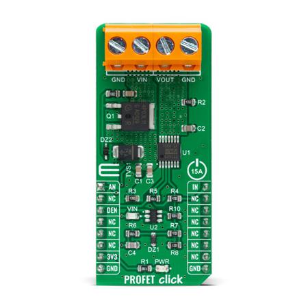 MIKROE-4701 MikroElektronika PROFET Click - 15A Intelligent Power Switch for BTS70041EPPXUMA1 for MikroBus