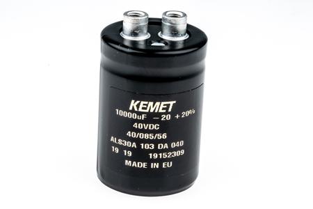 ALS30A103DA040 KEMET 10000μF Aluminium Electrolytic Capacitor 40V dc, Screw Terminal -