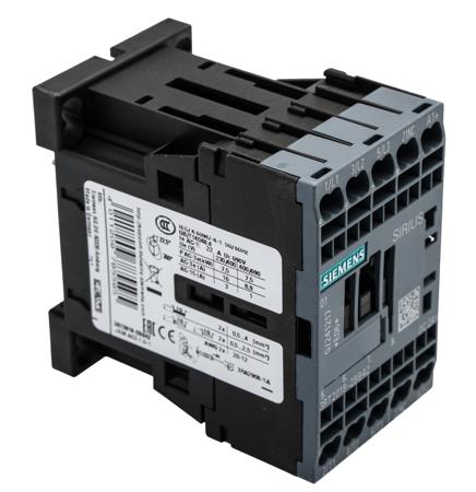 3RT2018-2BB42 Siemens SIRIUS 3RT Size S00, 3RT2 Contactor, 24 V dc Coil, 3-Pole, 16 A, 7.5 kW, 3NO, 400 V ac