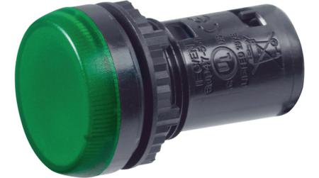 L20SC20H BACO Green LED LED Reflector Bulb, 230V ac/dc, 22mm Diameter