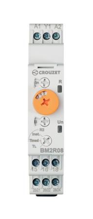 BM2R08MV1 Crouzet Syr-Line Series DIN Rail Mount Timer Relay, 12 → 240V ac/dc, 2-Contact, 0.5 s → 10days, DPDT