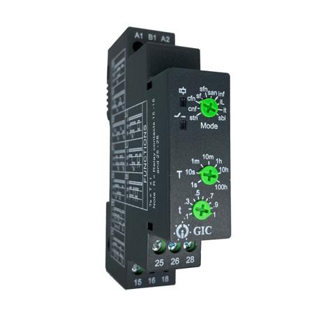 1CMDTF GIC Micon 175 Series Series DIN Rail Mount Timer Relay, 12 → 240V ac/dc, DPDT