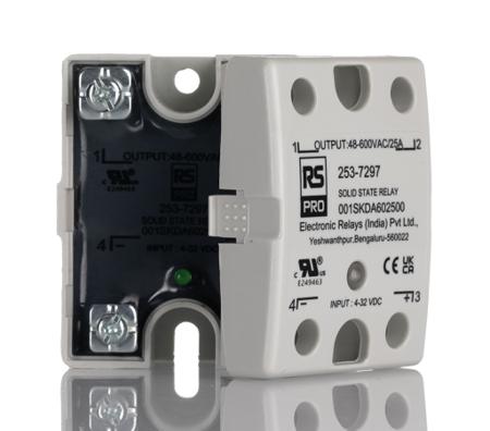 253-7297 RS PRO Solid State Relay, 25 Amps Load, Panel Mount, Surface Mount, 600 V rms Load