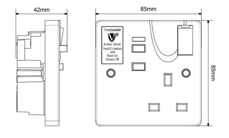 RCD01WAVN Timeguard RCD Socket