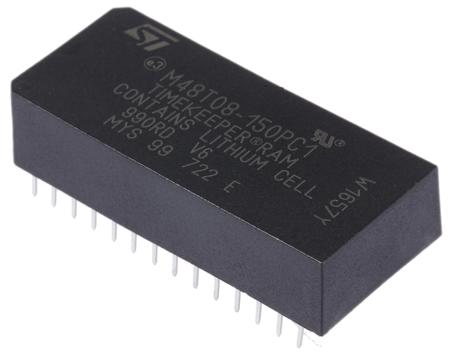 M48T08-150PC1 STMicroelectronics 64kbit 150ns NVRAM, 28-Pin PCDIP,