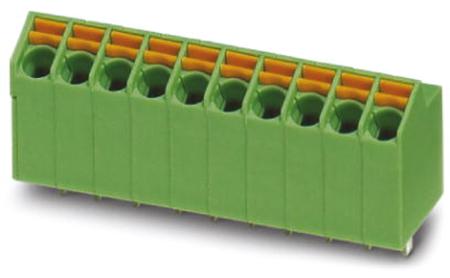 1752104 Phoenix Contact 5, SPTA 1/ 2-3 Series PCB Terminal Block, 2-Contact, 3.5mm Pitch, Wave Soldering, 1-Row, PCB Termination