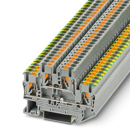 3210978 Phoenix Contact  PTTB 2.5-PE/L Series Grey, 0.14 → 4mm², Push In Termination